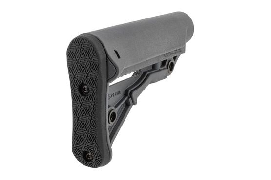 THRIL CCS Combat Competition Stock in Gray has an angled rubberized buttpad